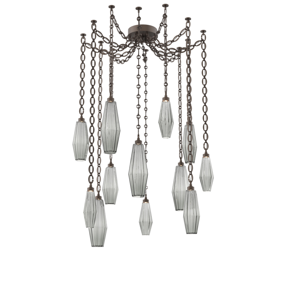 Aalto Multi Light Pendant Multi Port Canopy Flat Bronze