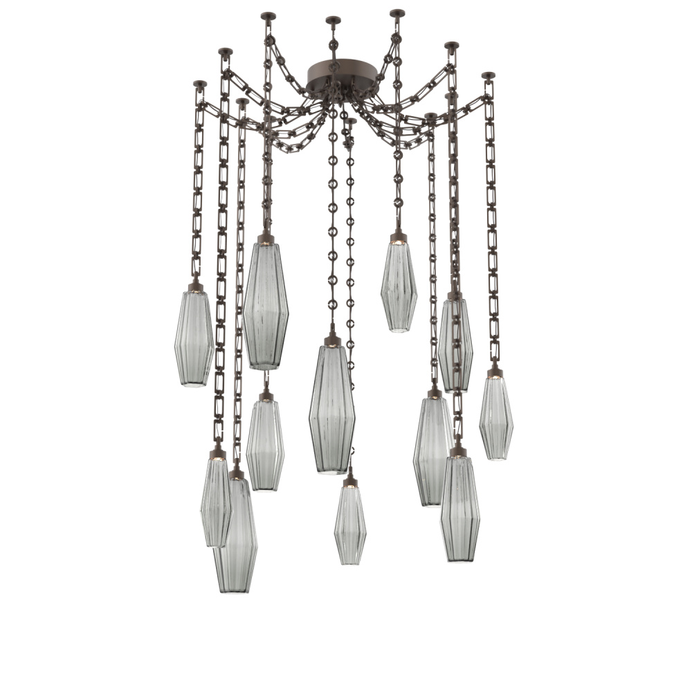Aalto Multi Light Pendant Multi Port Canopy Flat Bronze