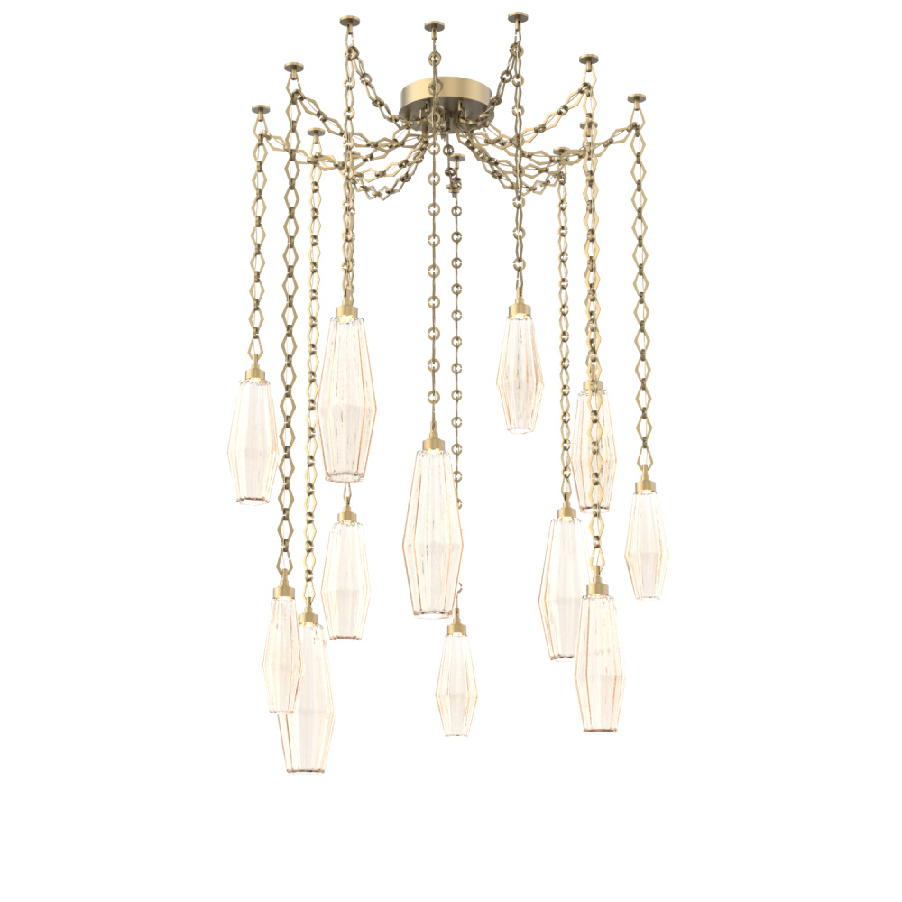Aalto Multi Light Pendant Multi Port Canopy Gilded Brass