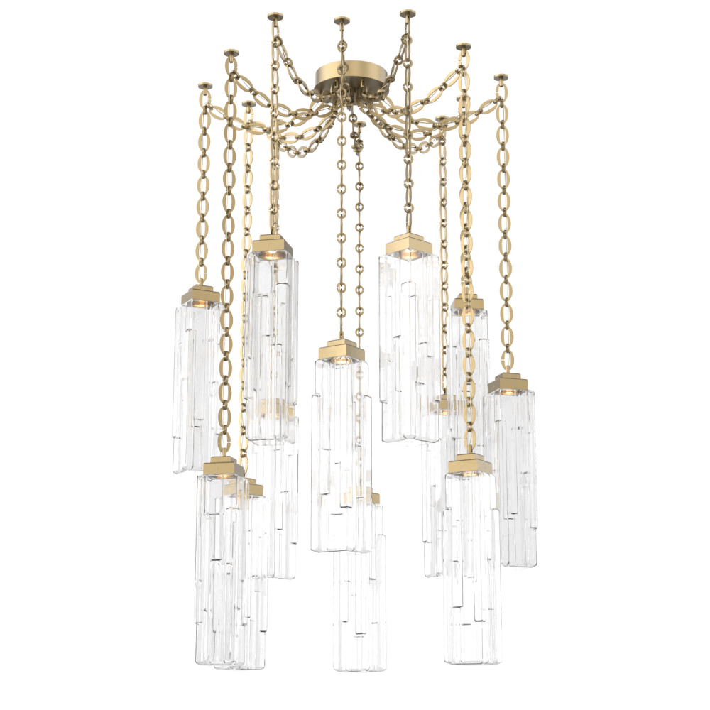 Ledgestone Round Chain 12pc Swag Multi-Pendant