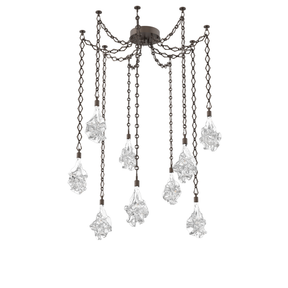 Blossom Multi Light Pendant Multi Port Canopy Flat Bronze