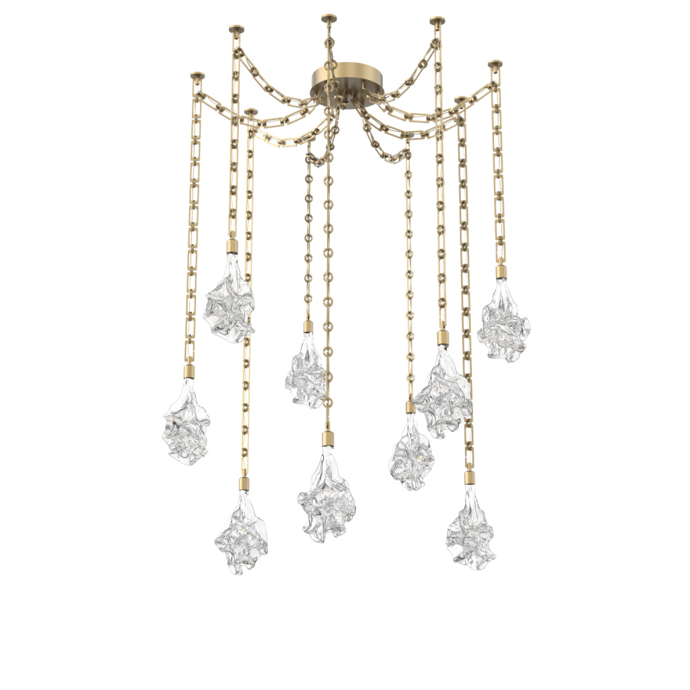 Blossom Round 9pc Swag Multi-Pendant Chain