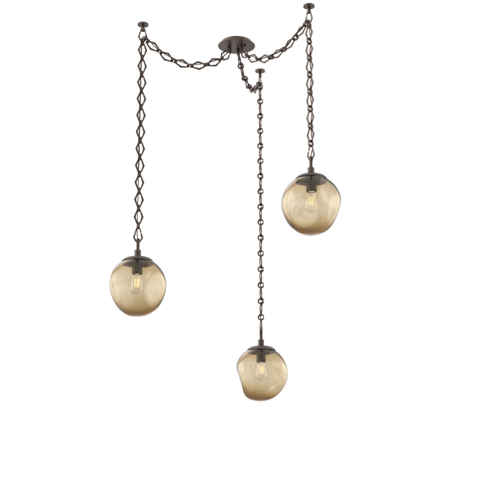 Aster Bulb Multi Light Pendant Multi Port Canopy Flat Bronze