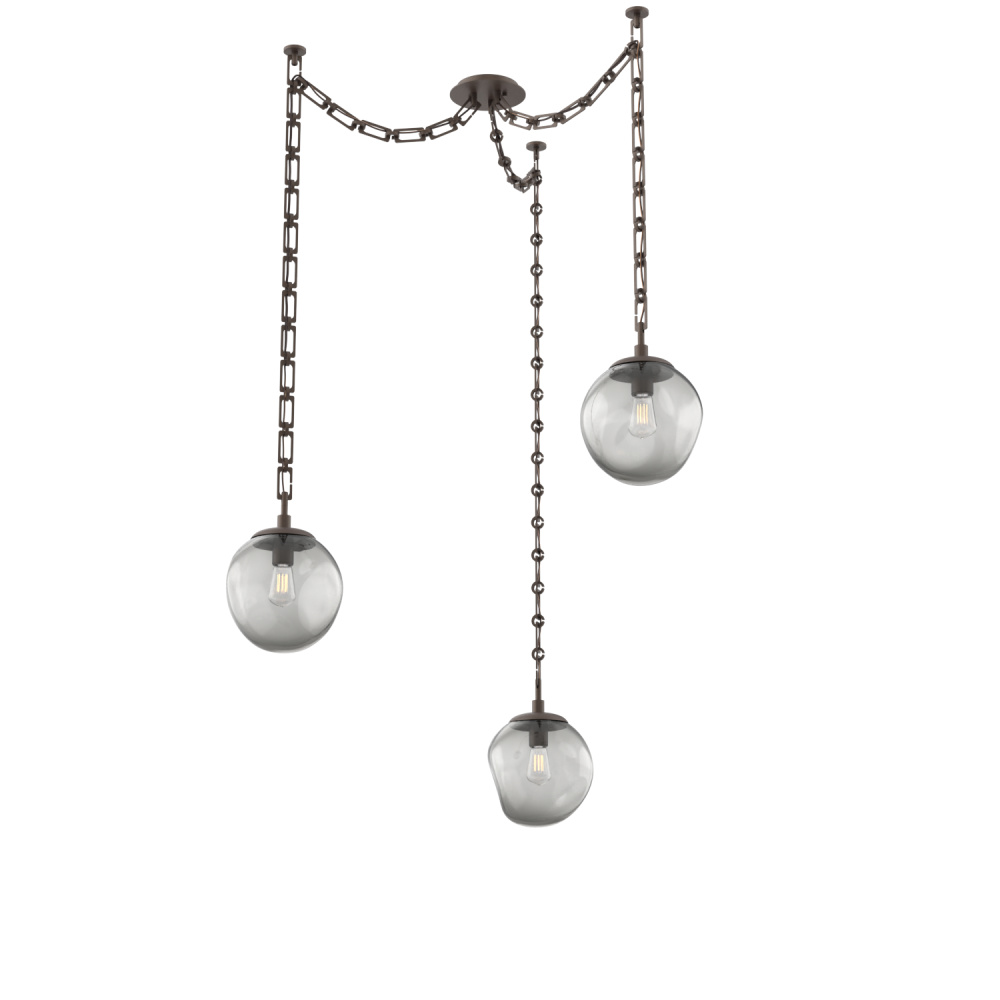Aster Round 3pc Swag Multi-Pendant Chain (Bulb)