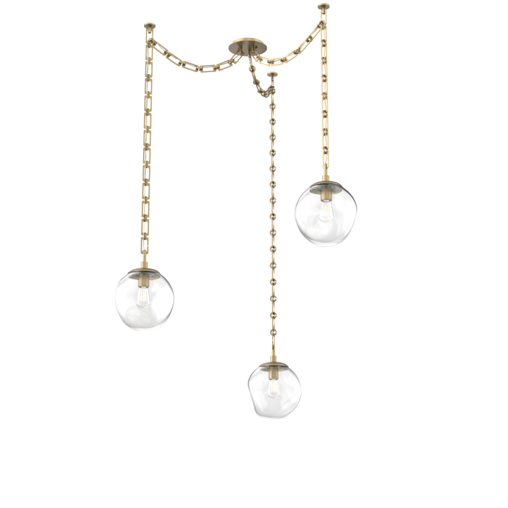 Aster Round 3pc Swag Multi-Pendant Chain (Bulb)