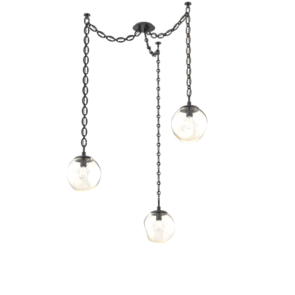 Aster Bulb Multi Light Pendant Multi Port Canopy Matte Black