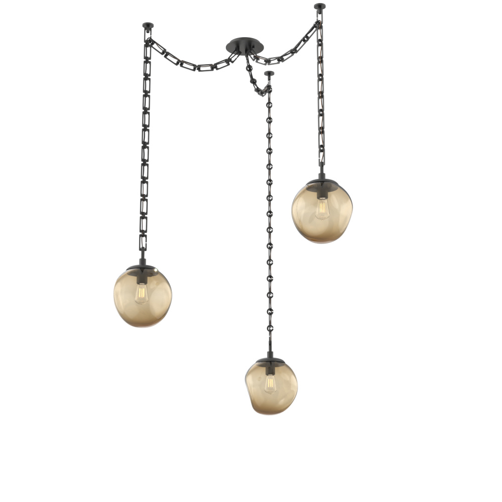 Aster Bulb Multi Light Pendant Multi Port Canopy Matte Black