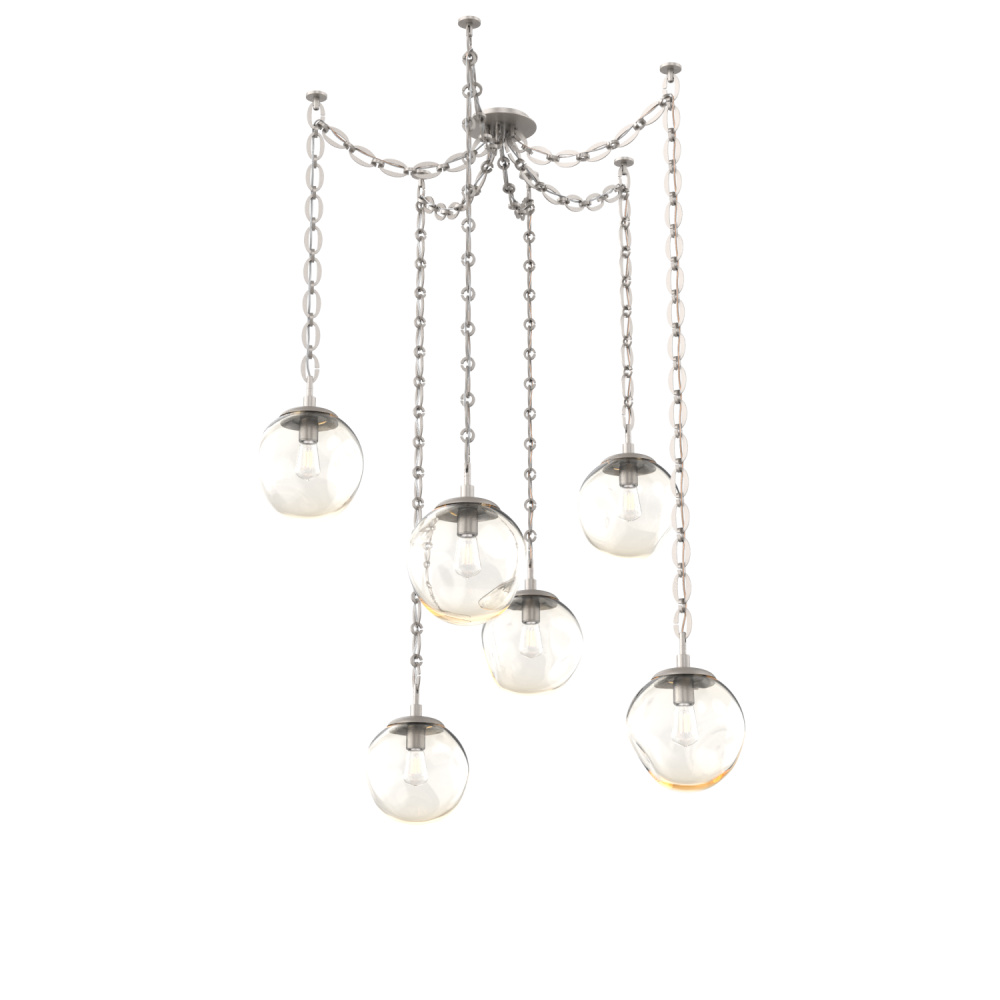 Aster Round 6pc Swag Multi-Pendant Chain (Bulb)
