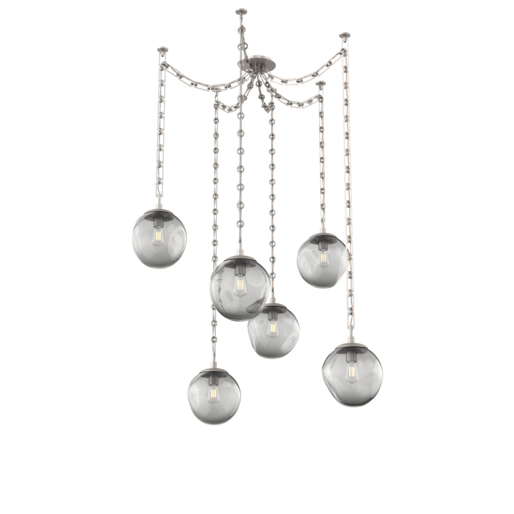 Aster Round 6pc Swag Multi-Pendant Chain (Bulb)