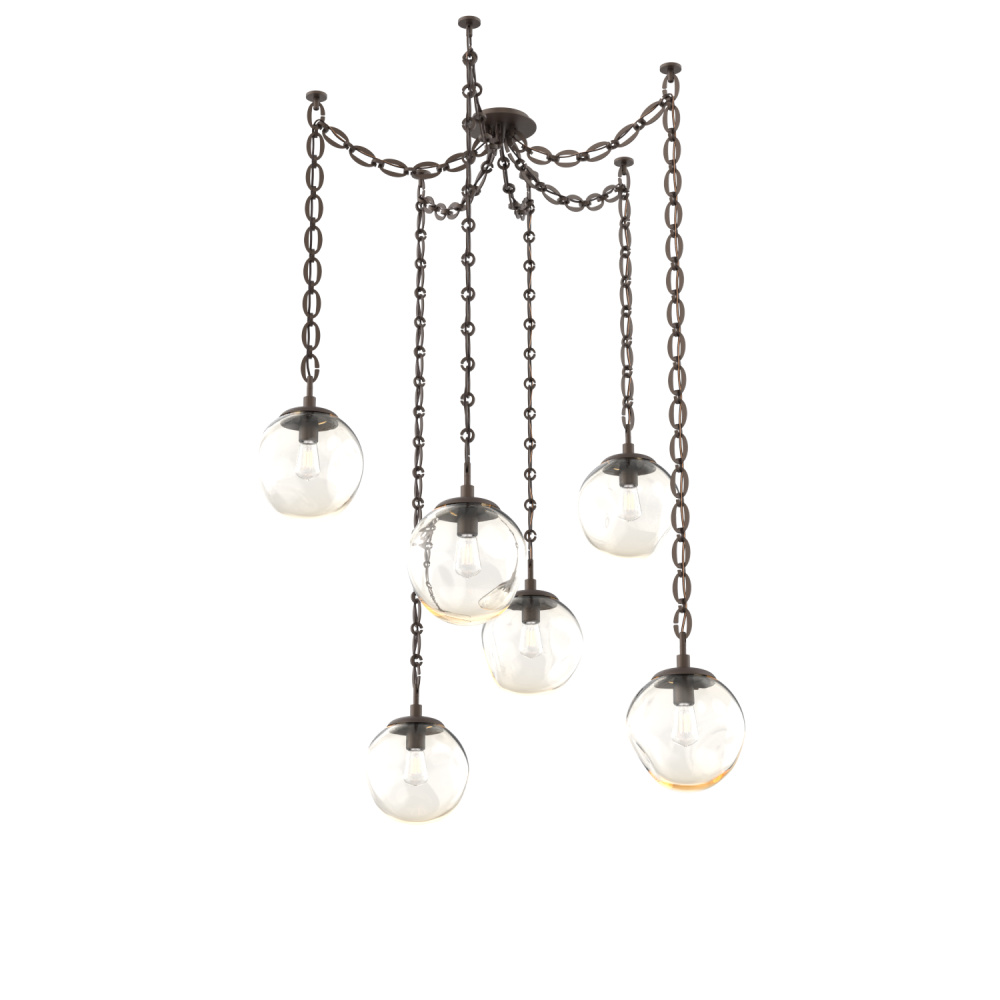 Aster Round 6pc Swag Multi-Pendant Chain (Bulb)