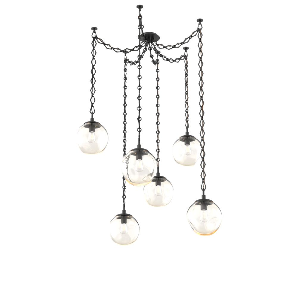 Aster Round 6pc Swag Multi-Pendant Chain (Bulb)