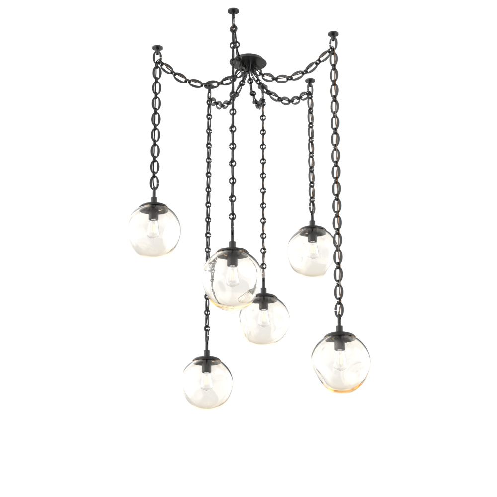 Aster Round 6pc Swag Multi-Pendant Chain (Bulb)