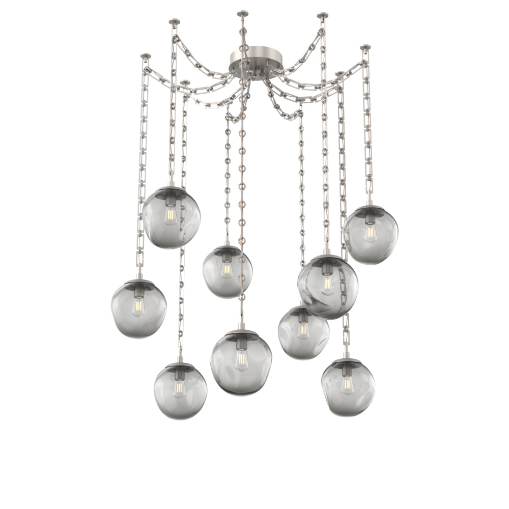 Aster Round 9pc Swag Multi-Pendant Chain (Bulb)