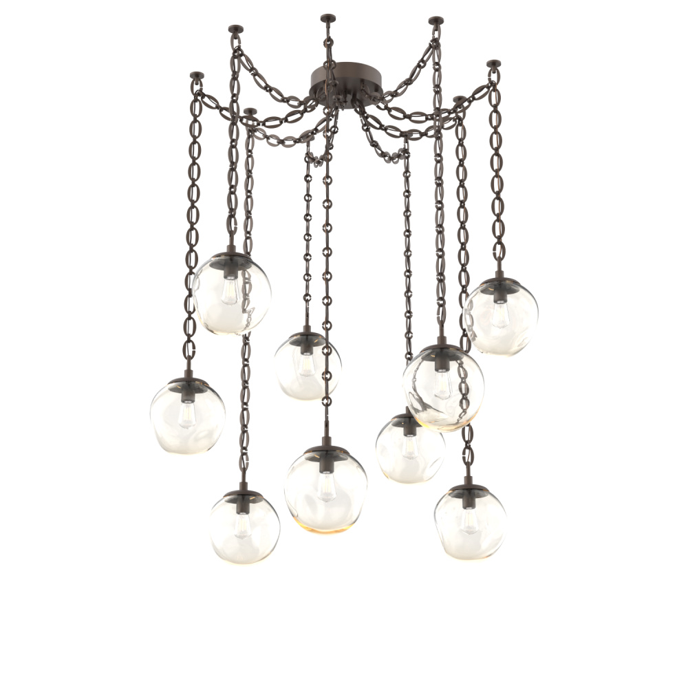 Aster Bulb Multi Light Pendant Multi Port Canopy Flat Bronze