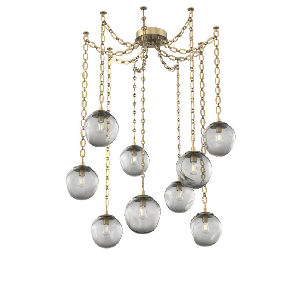 Aster Round 9pc Swag Multi-Pendant Chain (Bulb)