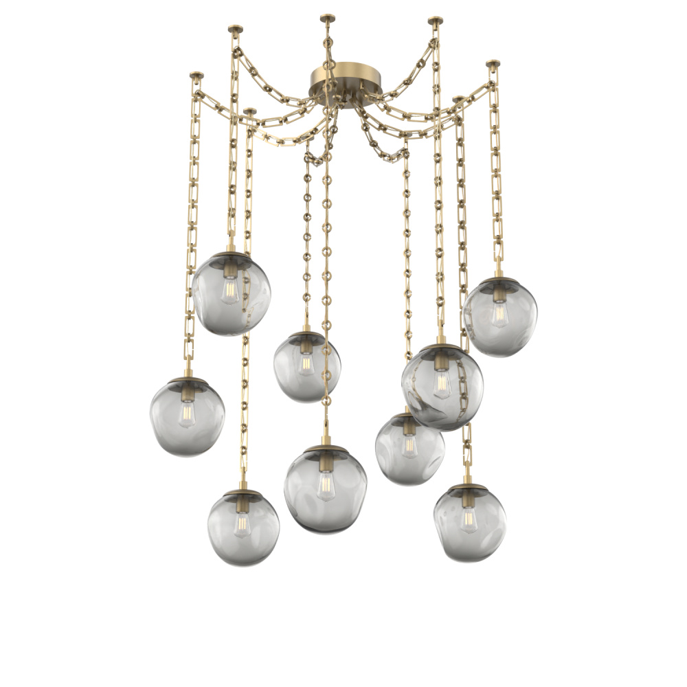 Aster Round 9pc Swag Multi-Pendant Chain (Bulb)