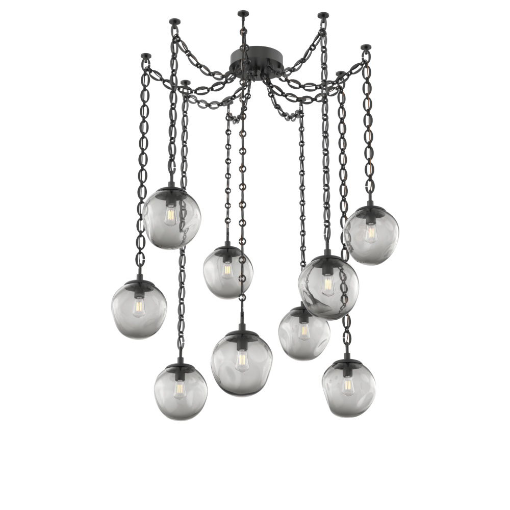 Aster Round 9pc Swag Multi-Pendant Chain (Bulb)