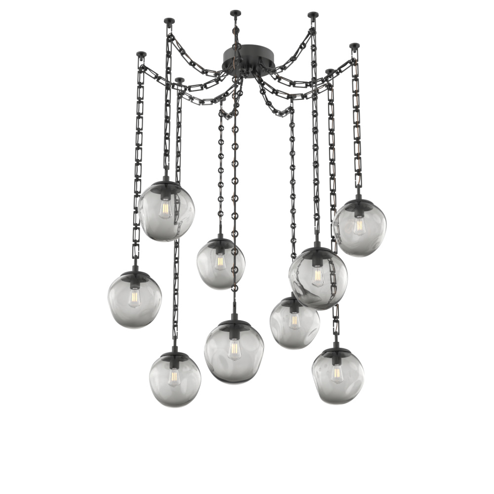 Aster Round 9pc Swag Multi-Pendant Chain (Bulb)