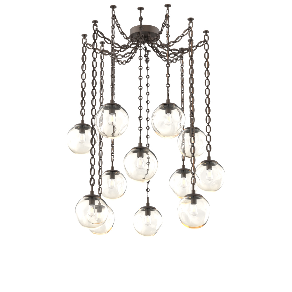 Aster Bulb Multi Light Pendant Multi Port Canopy Flat Bronze