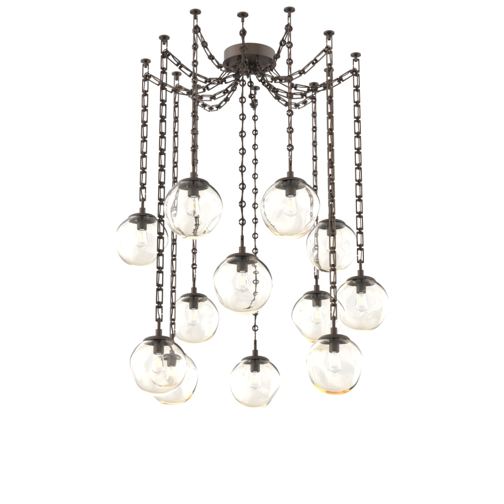 Aster Bulb Multi Light Pendant Multi Port Canopy Flat Bronze