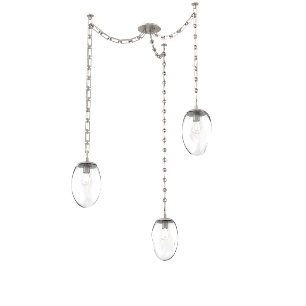 Meteo Round 3pc Swag Multi-Pendant Chain (Bulb)