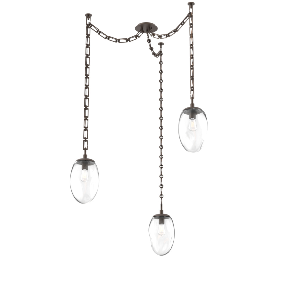 Meteo Round 3pc Swag Multi-Pendant Chain (Bulb)