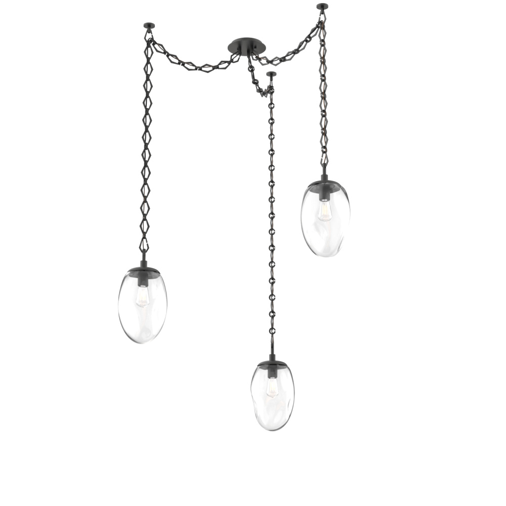 Meteo Bulb Multi Light Pendant Multi Port Canopy Matte Black