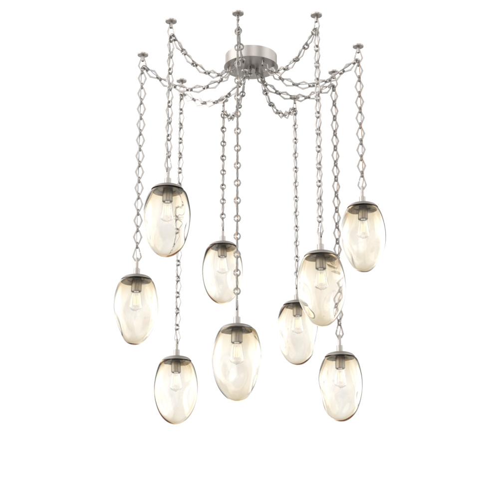 Meteo Round 9pc Swag Multi-Pendant Chain (Bulb)