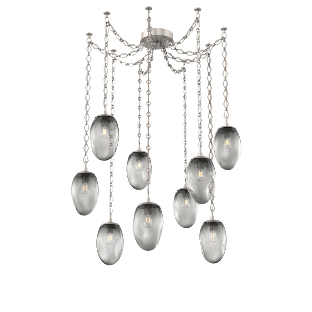 Meteo Round 9pc Swag Multi-Pendant Chain (Bulb)