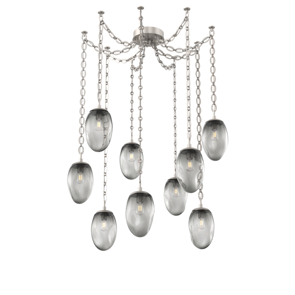 Meteo Round 9pc Swag Multi-Pendant Chain (Bulb)