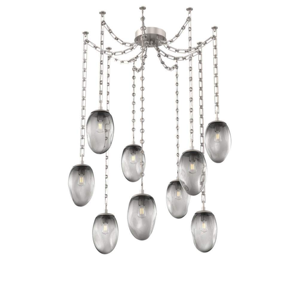 Meteo Round 9pc Swag Multi-Pendant Chain (Bulb)