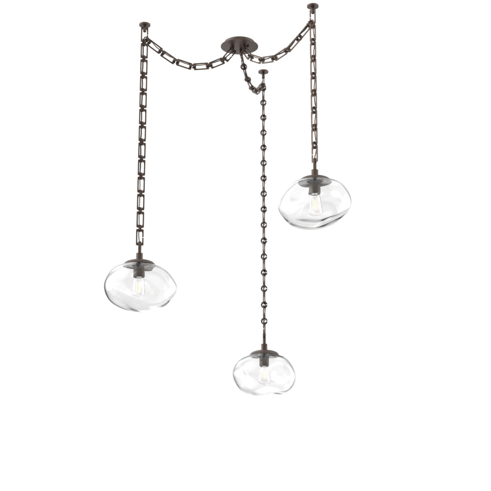 Nova Bulb Multi Light Pendant Multi Port Canopy Flat Bronze