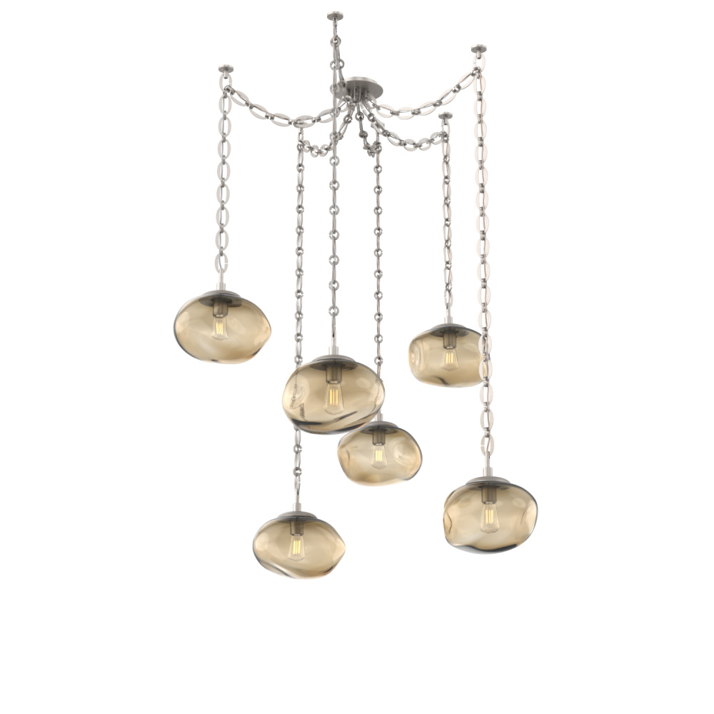 Nova Round 6pc Swag Multi-Pendant Chain (Bulb)
