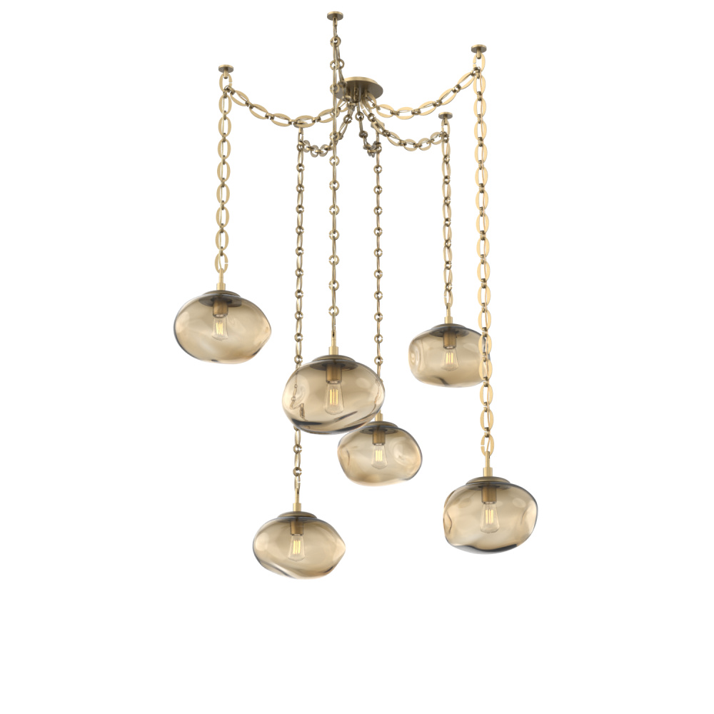 Nova Round 6pc Swag Multi-Pendant Chain (Bulb)