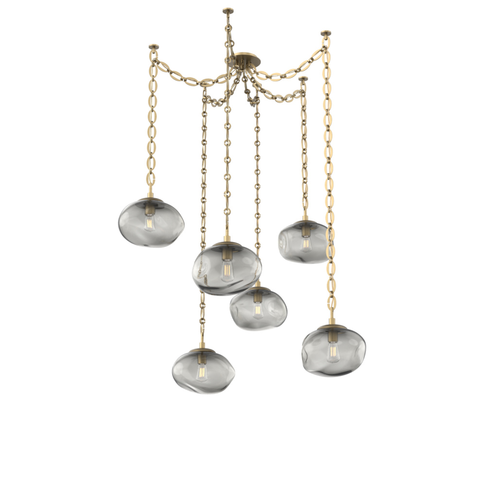 Nova Round 6pc Swag Multi-Pendant Chain (Bulb)