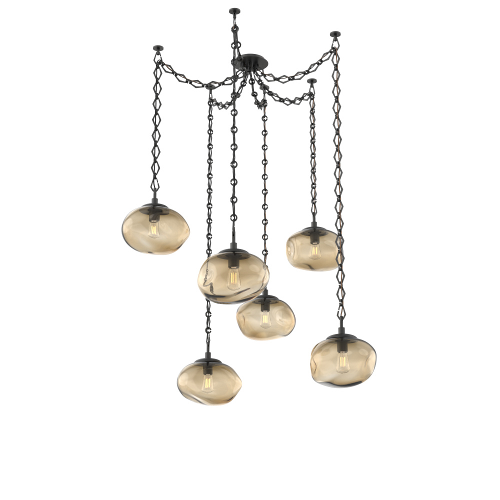 Nova Round 6pc Swag Multi-Pendant Chain (Bulb)