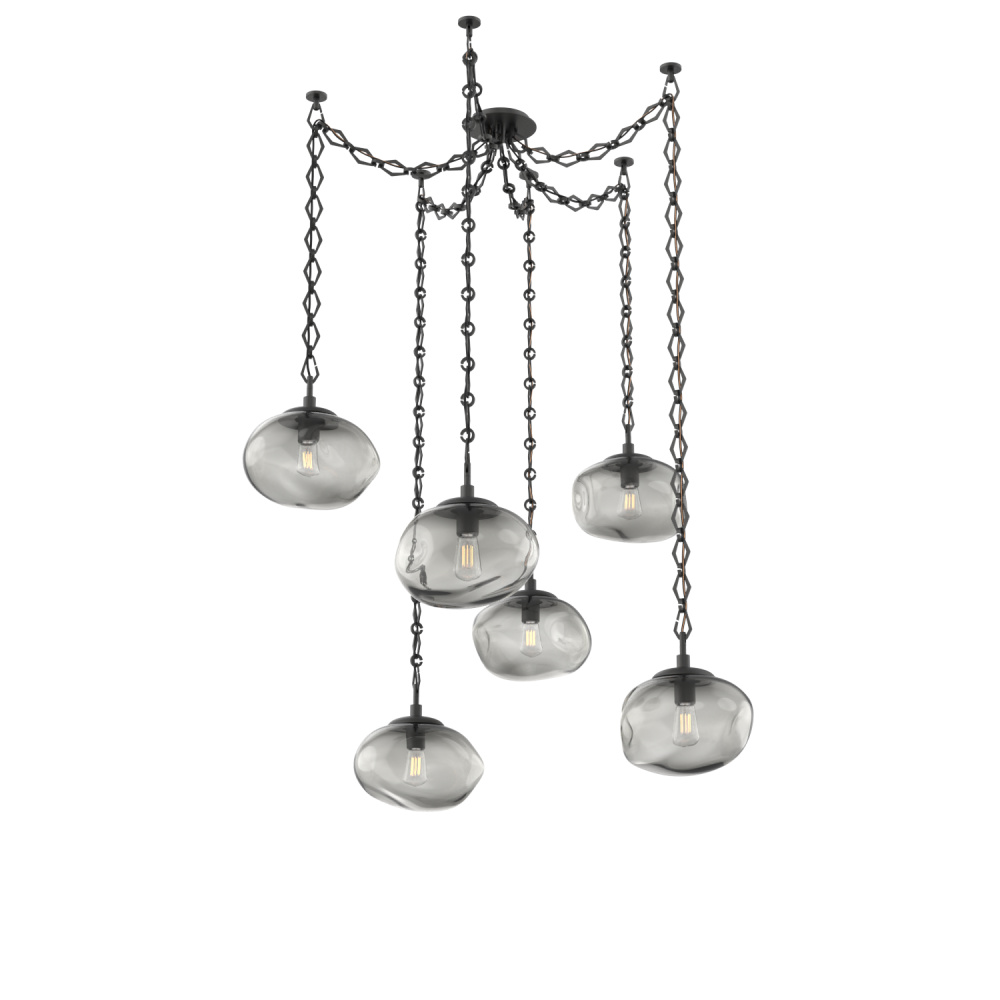 Nova Bulb Multi Light Pendant Multi Port Canopy Matte Black