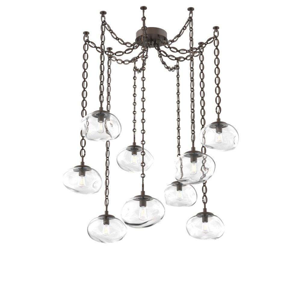 Nova Round 9pc Swag Multi-Pendant Chain (Bulb)