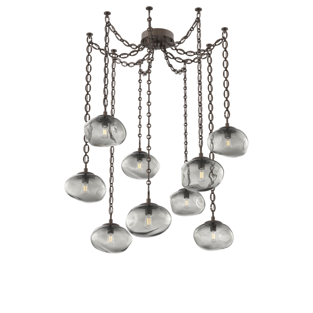 Nova Round 9pc Swag Multi-Pendant Chain (Bulb)