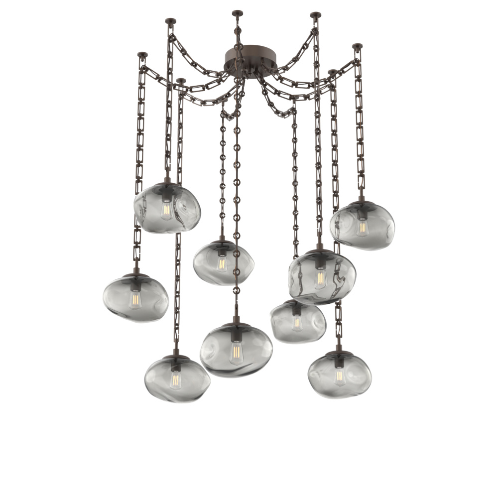 Nova Round 9pc Swag Multi-Pendant Chain (Bulb)