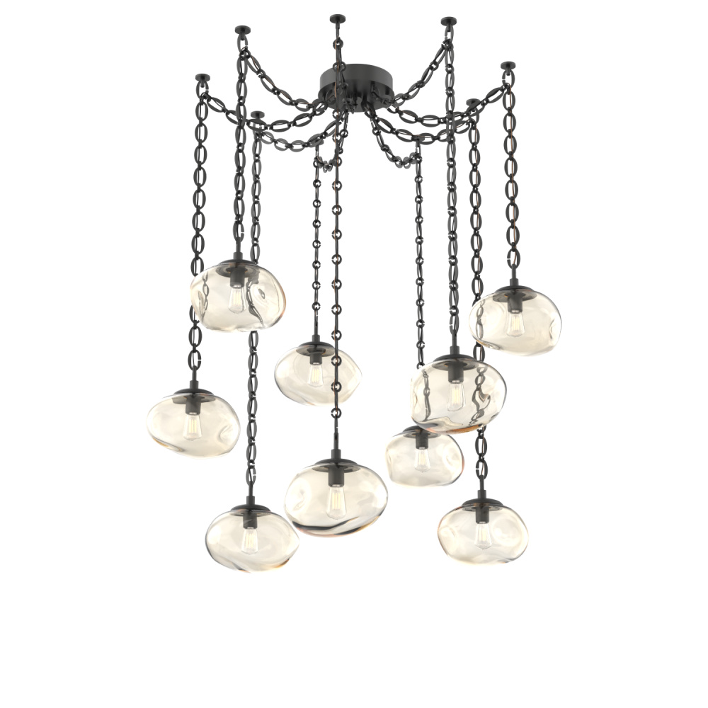 Nova Bulb Multi Light Pendant Multi Port Canopy Matte Black
