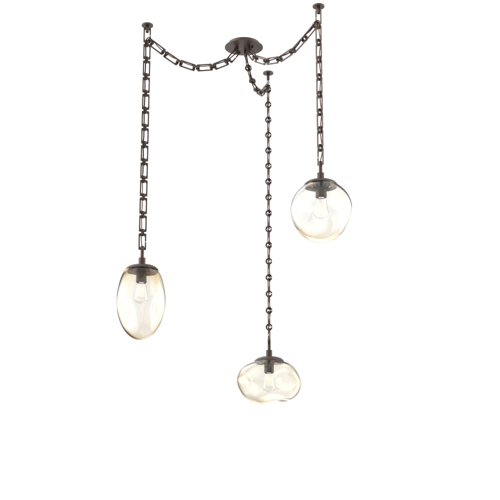 Cosmos Bulb Multi Light Pendant Multi Port Canopy Flat Bronze
