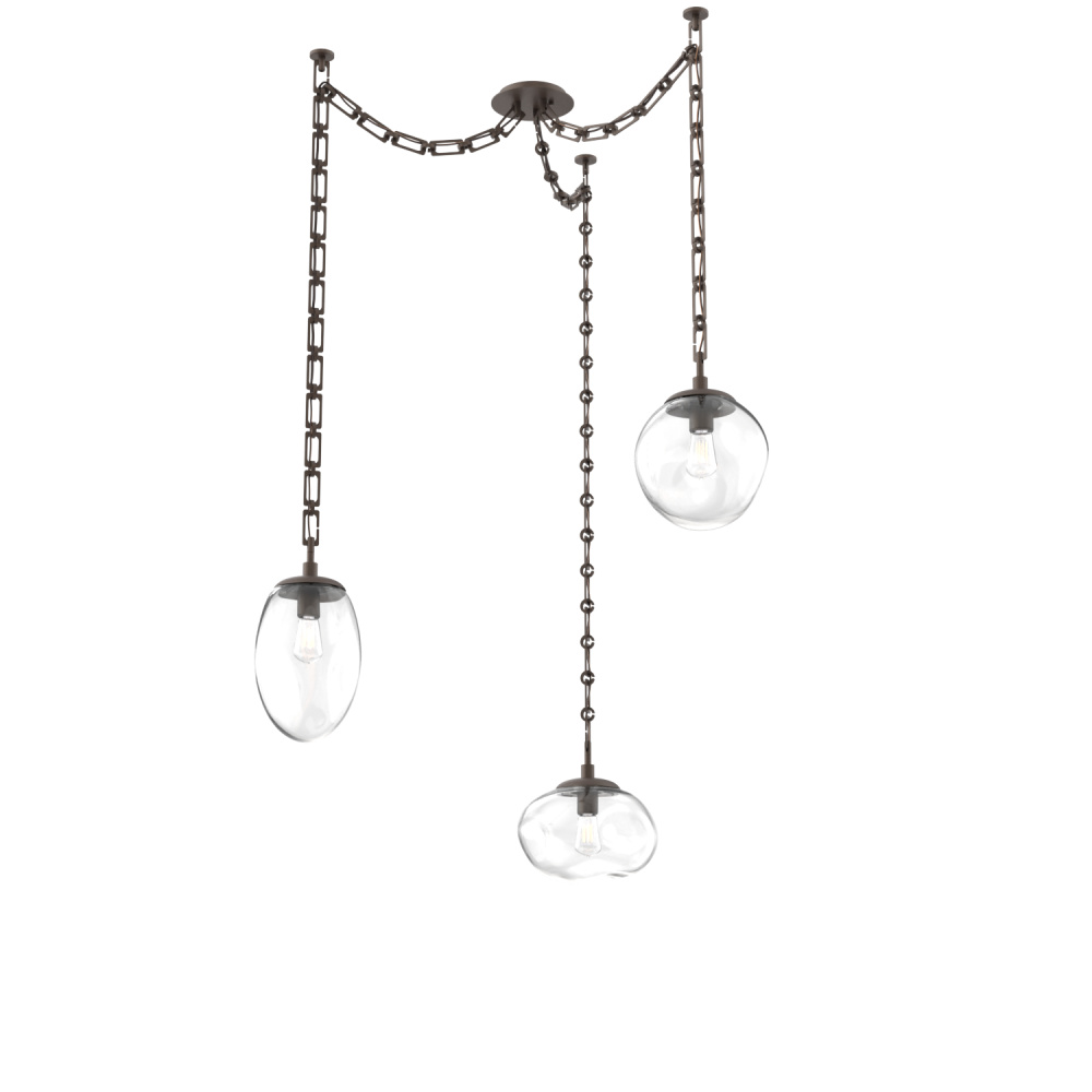 Cosmos Bulb Multi Light Pendant Multi Port Canopy Flat Bronze