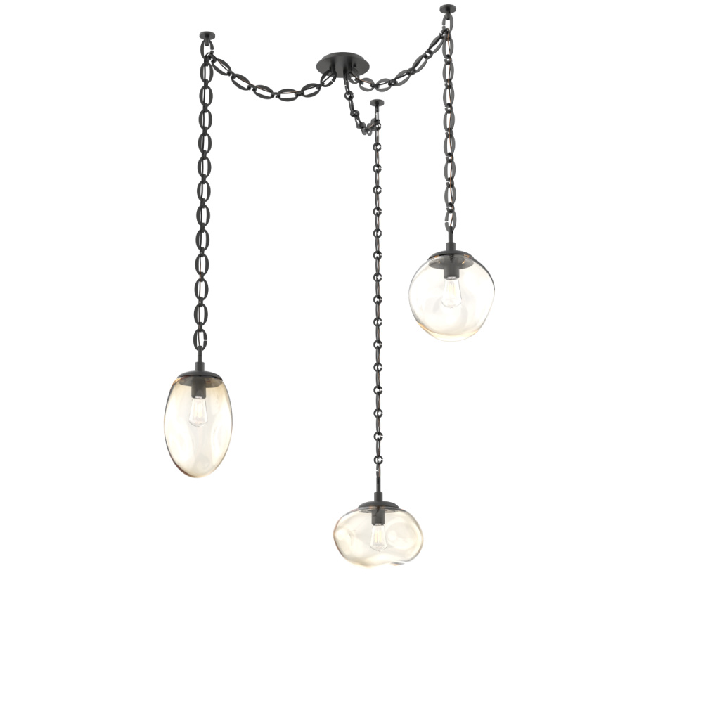 Cosmos Bulb Multi Light Pendant Multi Port Canopy Matte Black