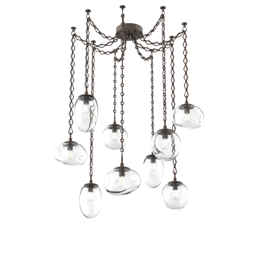 Cosmos Bulb Multi Light Pendant Multi Port Canopy Flat Bronze