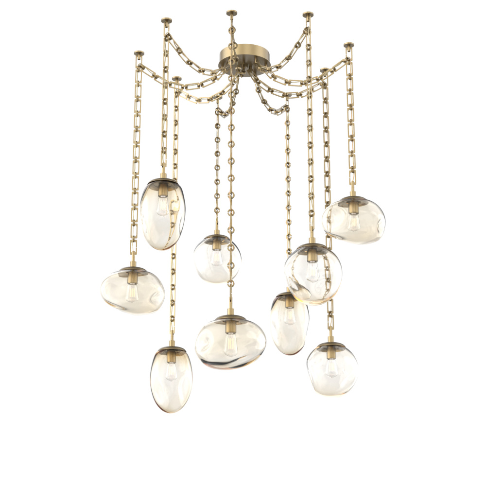 Cosmos Round 9pc Swag Multi-Pendant Chain (Bulb)