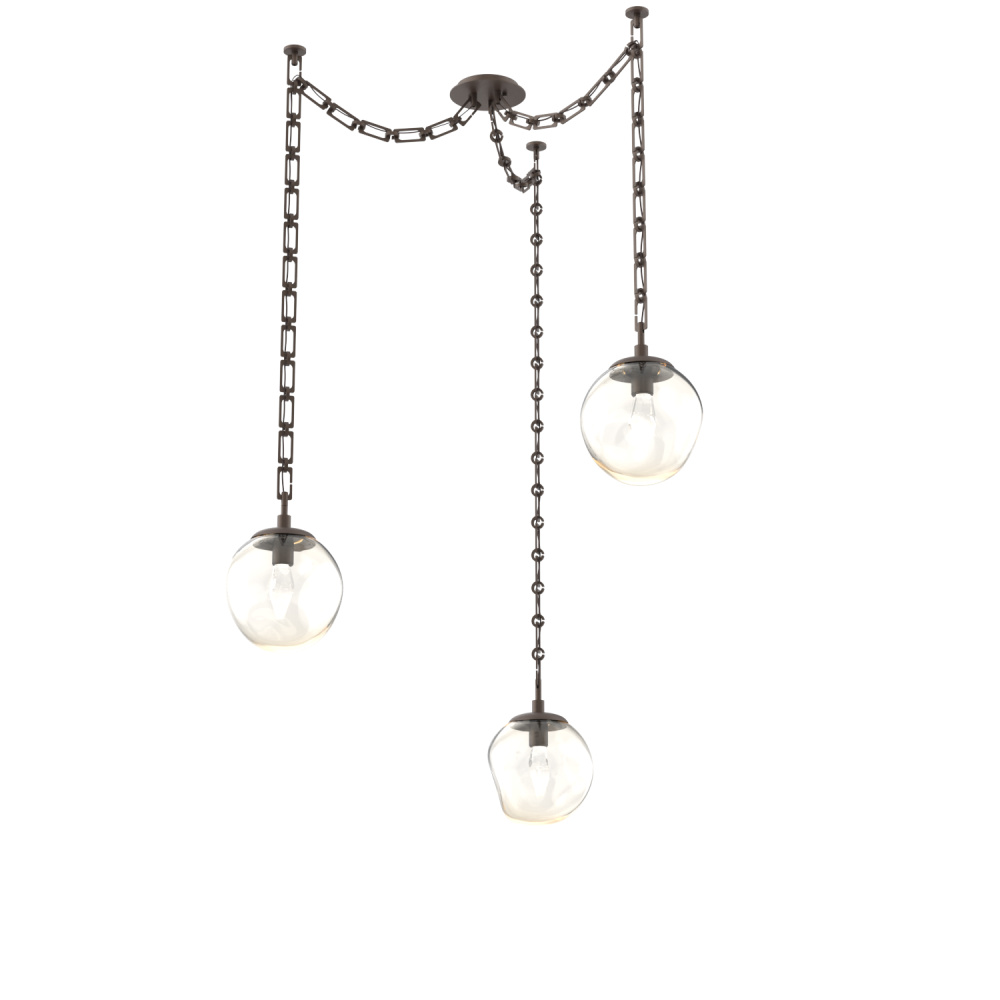 Aster Round 3pc Swag Multi-Pendant Chain (LED)