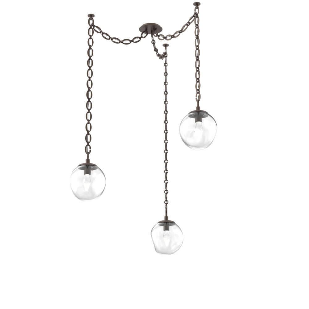 Aster Round 3pc Swag Multi-Pendant Chain (LED)