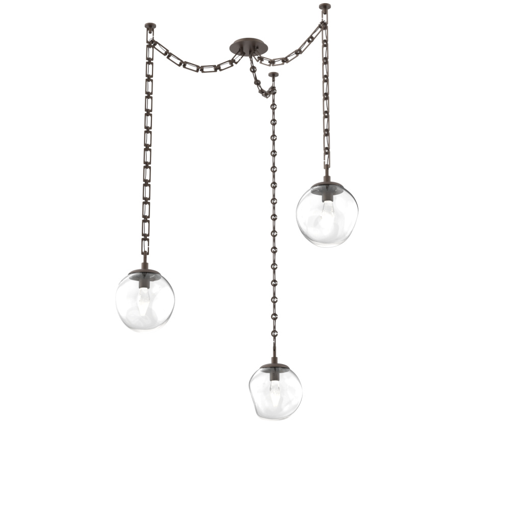 Aster Round 3pc Swag Multi-Pendant Chain (LED)