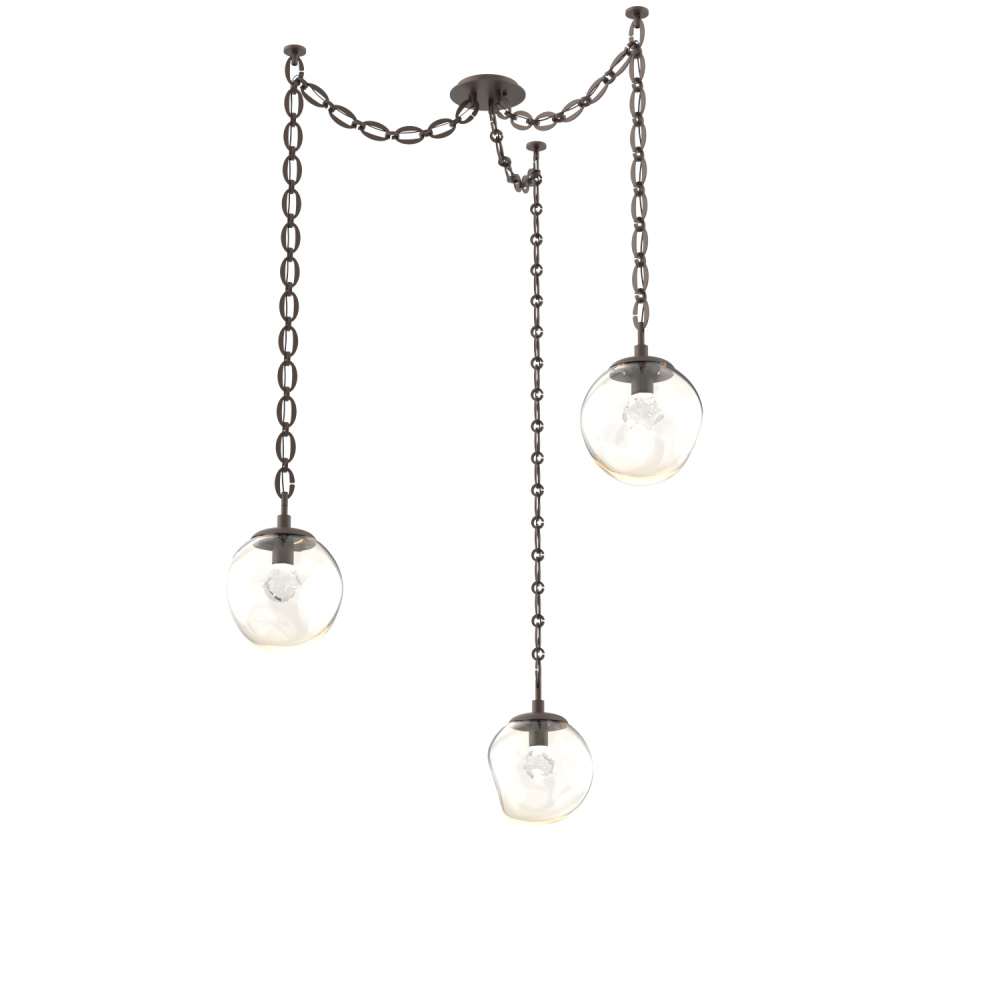 Aster Round 3pc Swag Multi-Pendant Chain (LED)